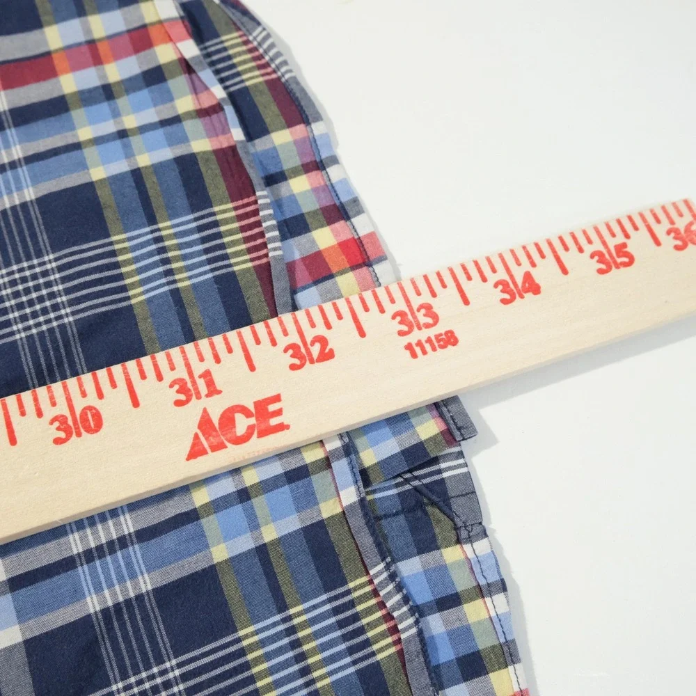 Polo Ralph Lauren XXL Custom Fit Button Down Shirt Red White Blue Plaid Mens